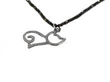 Load image into Gallery viewer, Kitten - Handmade Sterling Silver Necklace