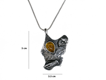 Load image into Gallery viewer, Face and Hand - Human Landscapes - Handmade Sterling Silver Necklace