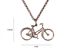 Bicycle - Handmade Sterling Silver Necklace