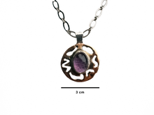Load image into Gallery viewer, Amethyst -  Handmade Sterling Silver Bronze Necklace