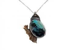 Load image into Gallery viewer, Chrysocolla - Handmade Sterling Silver Bronze Necklace