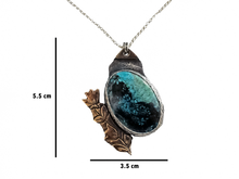 Load image into Gallery viewer, Chrysocolla - Handmade Sterling Silver Bronze Necklace