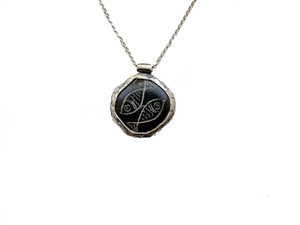 Black Steatite - Handmade Sterling Silver Necklace