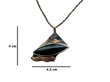 Load image into Gallery viewer, Obsidian - Handmade Sterling Silver Copper Necklace