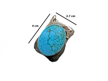 Load image into Gallery viewer, Turquoise - Handmade Sterling Silver Metal Bronze Necklace