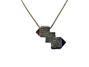 Kufic - Handmade Sterling Silver Bronze Necklace