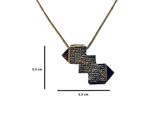 Kufic - Handmade Sterling Silver Bronze Necklace