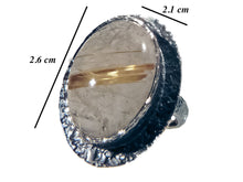 Load image into Gallery viewer, Rutile Quartz - Handmade Sterling Silver Ring