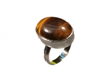 Load image into Gallery viewer, Tiger&#39;s Eye - Handmade Sterling Silver Ring