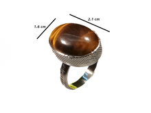 Load image into Gallery viewer, Tiger&#39;s Eye - Handmade Sterling Silver Ring