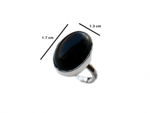 Load image into Gallery viewer, Obsidian - Handmade Sterling Silver Ring