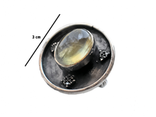 Load image into Gallery viewer, Citrine and Black Diamond - Handmade Sterling Silver Ring