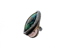 Load image into Gallery viewer, Azurite -  Handmade Sterling Silver Copper Ring