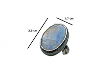 Load image into Gallery viewer, Moonstone - Handmade Sterling Silver Metal Ring