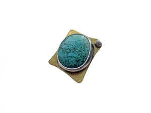 Turquoise -  Handmade Sterling Silver Brass Ring