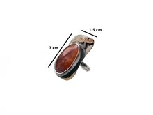 Load image into Gallery viewer, Carnelian Agate -  Handmade Sterling Silver Metal Bronze Ring