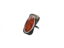Load image into Gallery viewer, Carnelian Agate - Handmade Sterling Silver Bronze Metal Ring