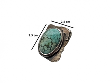 Load image into Gallery viewer, Turquoise - Handmade Sterling Silver Bronze Metal Ring