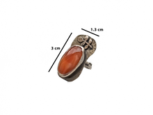 Load image into Gallery viewer, Carnelian Agate - Handmade Sterling Silver Bronze Metal Ring