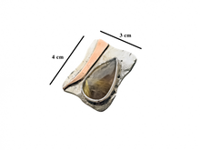 Load image into Gallery viewer, Rutile Quartz -  Handmade Sterling Silver Metal Bronze Ring