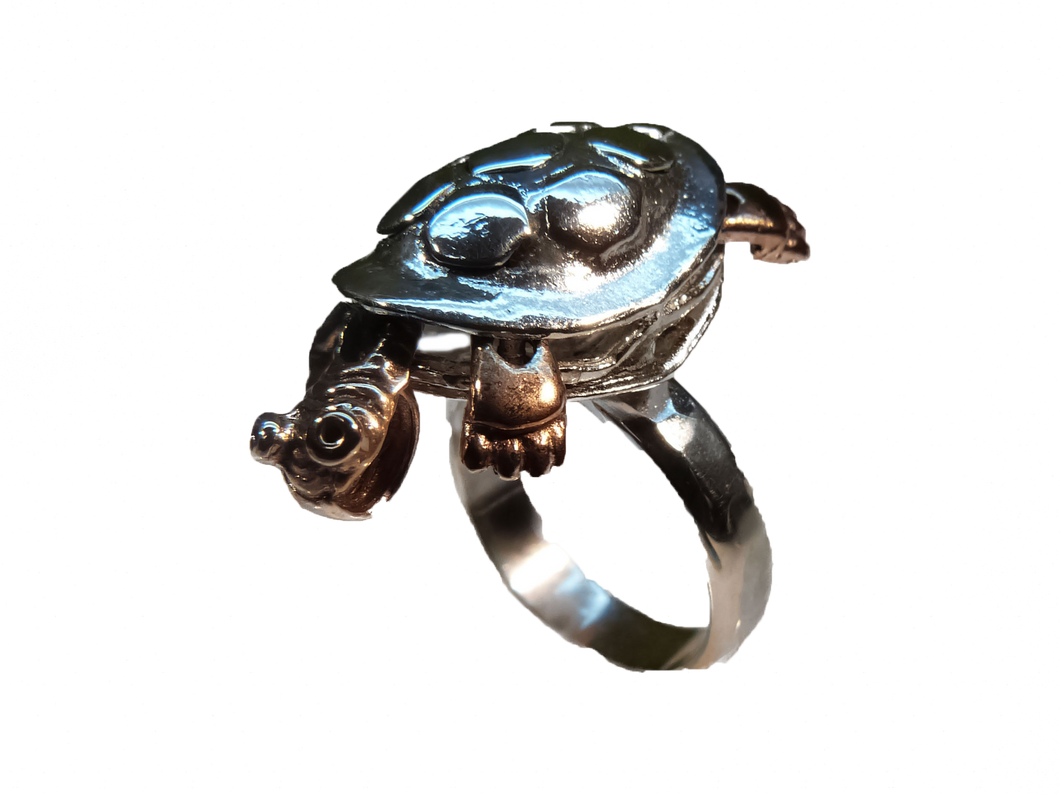 Handmade Sterling Silver Brass Ring