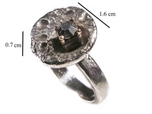 Load image into Gallery viewer, Hematite - Handmade Sterling Silver Bronze Moon Ring
